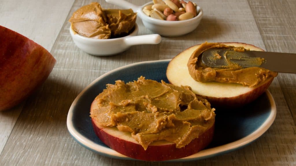 Low gi snack option: Peanut Butter with Apple Slices