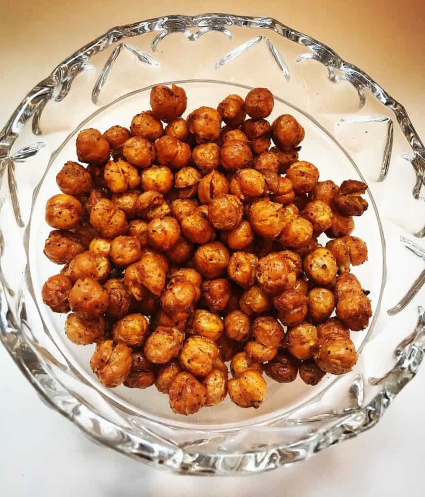Low glycemic snack option: Roasted Chickpeas