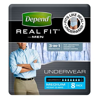 Best incontinence pads - Depend Real Fit for Men
