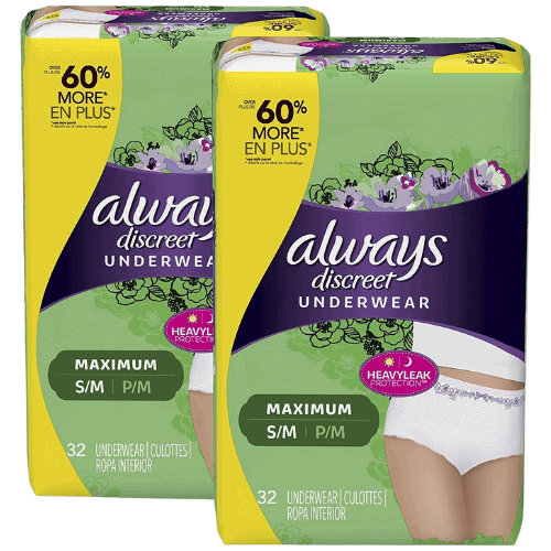 Best incontinence pads - Always discreet underwear for women