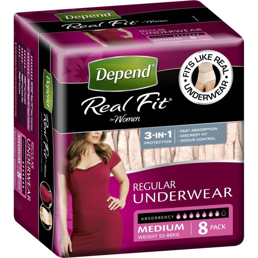 Best incontinence pads - Depend Real fit for Women